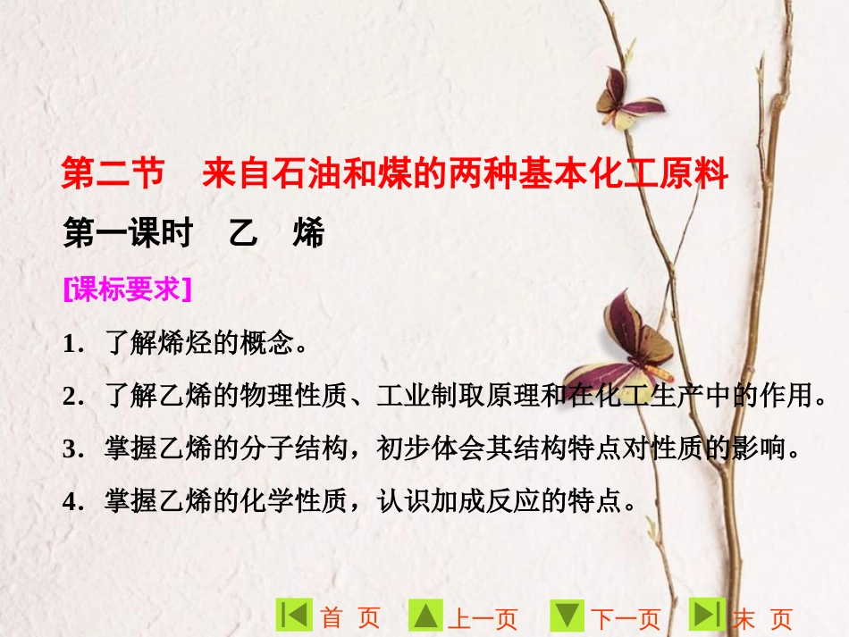 高中化学 第三章 有机化合物 第二节 来自石油和煤的两种基本化工原料 第1课时课件3 新人教版必修2_第1页