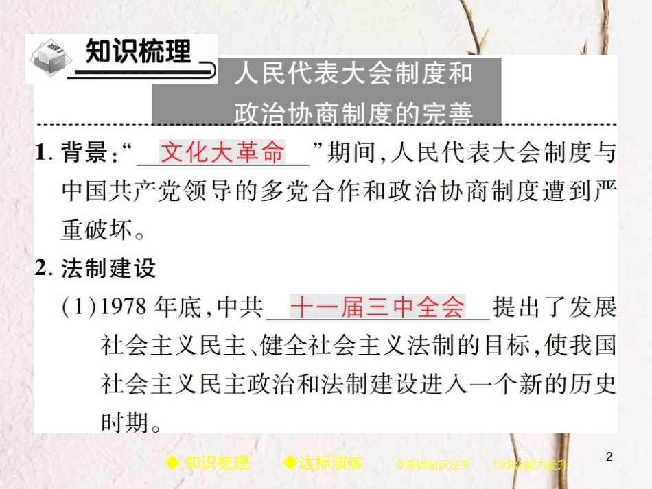 八年级历史下册 第三单元 社会主义现代化建设的新时期 第十课 社会主义民主与法制建设的加强课件 川教版_第2页