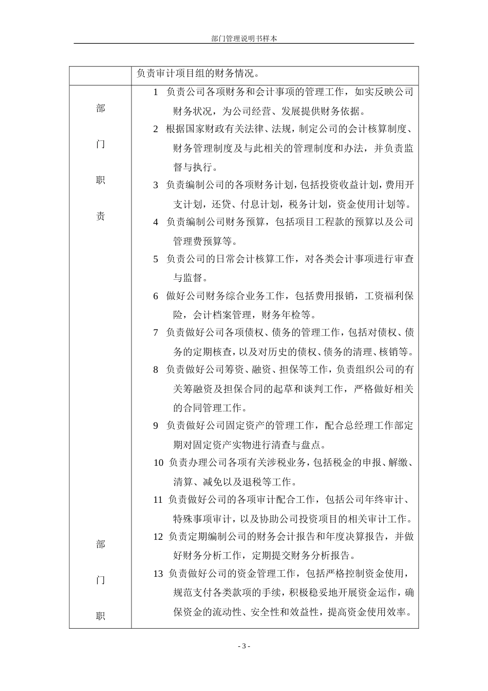环保工程公司部门职责 总经理工作部_第3页