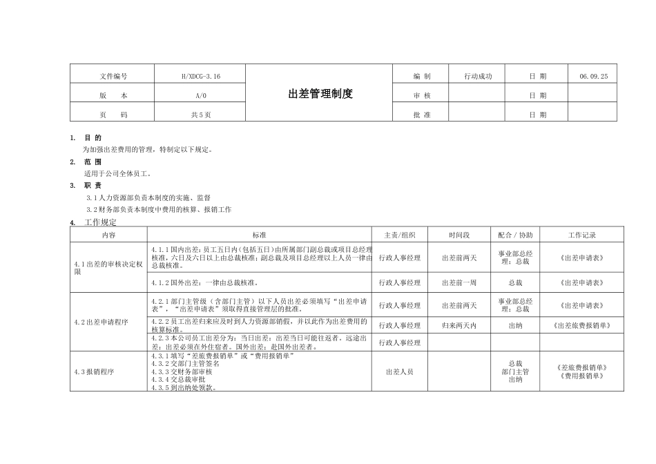 国际教育集团行政人力资源制度 行政制度出差管理16_第1页