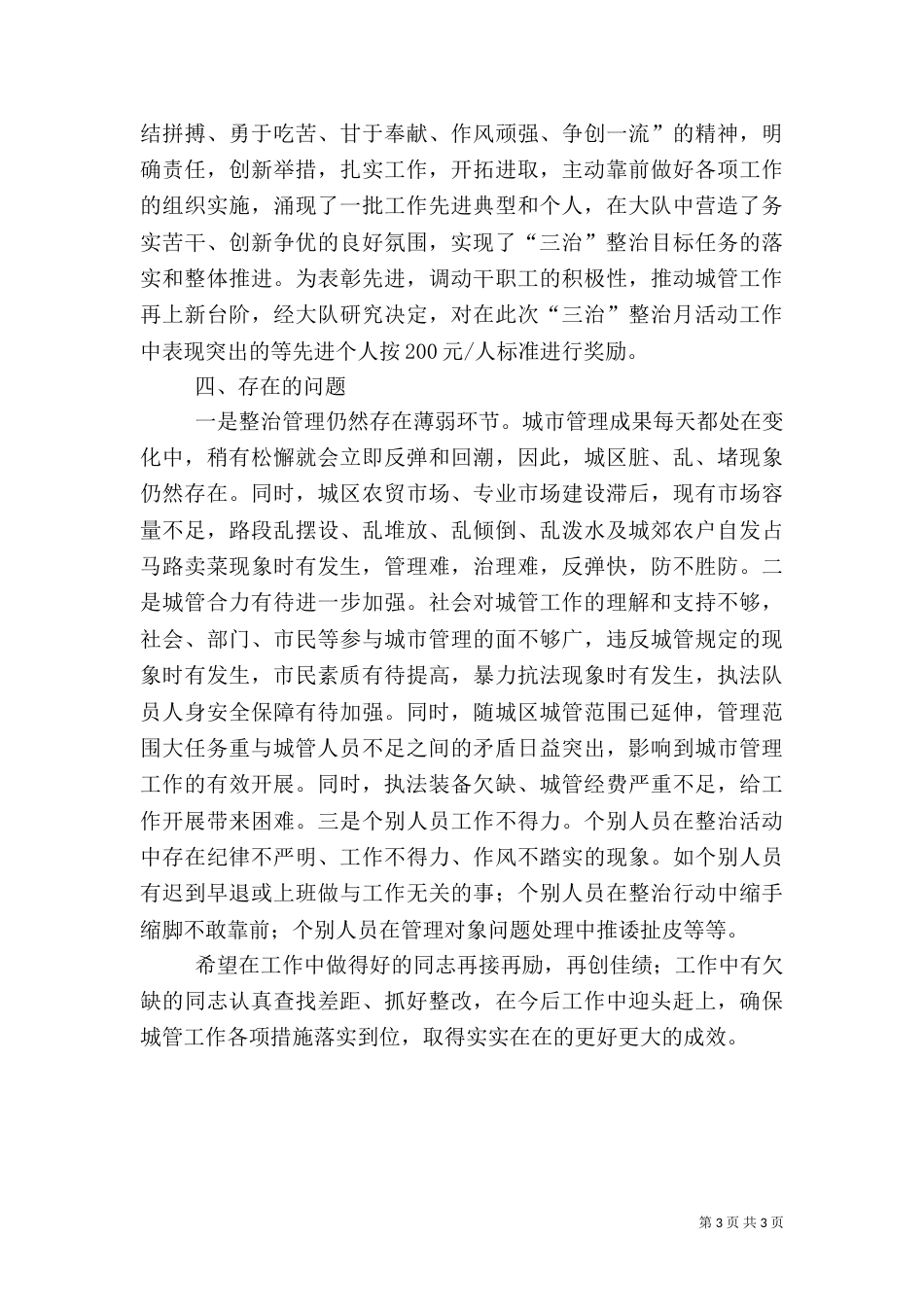 城管大队治脏治乱治堵工作总结（一）_第3页