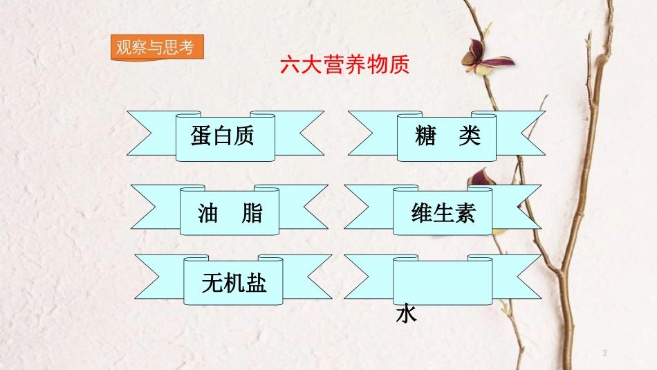 九年级化学下册 第12单元 化学与生活 课题1 人类重要的营养物质教学课件 （新版）新人教版[共29页]_第2页