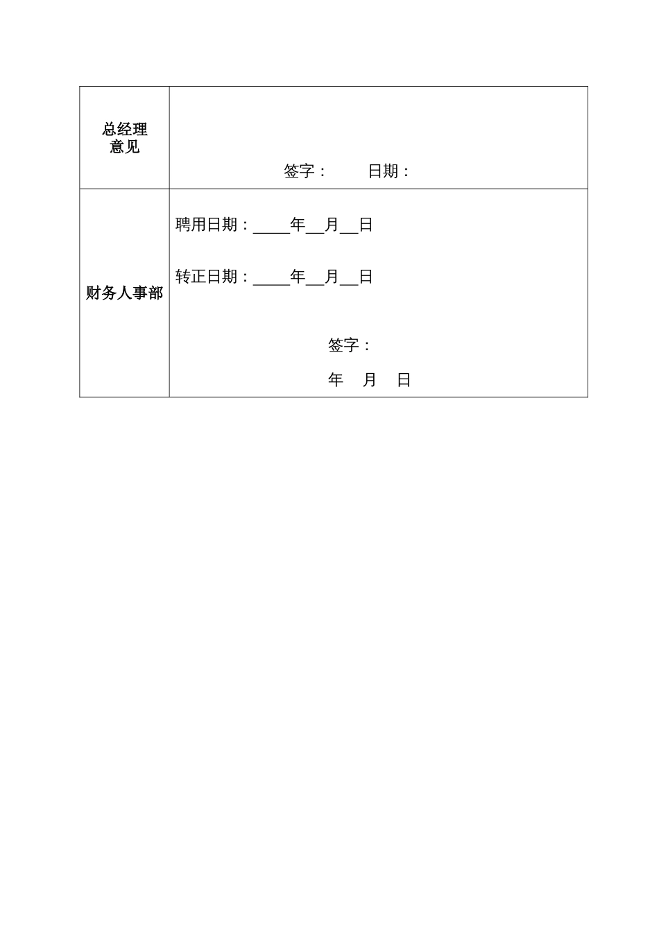 人事管理制度 HR10转正评估审批表_第3页