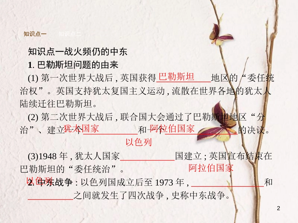 九年级历史下册 第六单元 亚非拉国家的独立和振兴 13 动荡的中东地区课件 新人教版_第2页