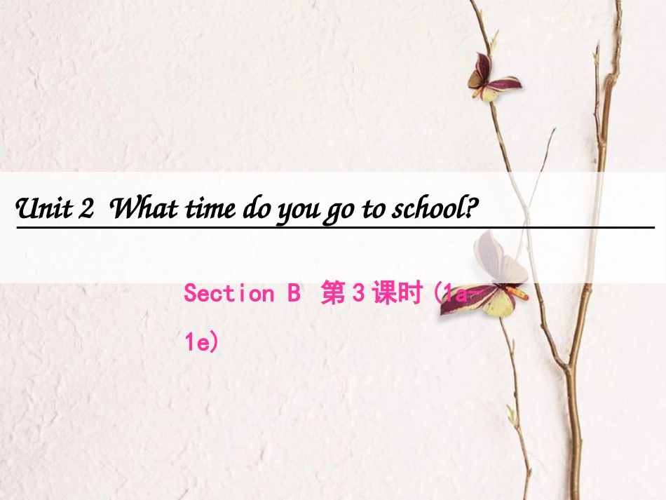 七年级英语下册 Unit 2 What time do you go to school（第3课时）Section B（1a-1e）课件 （新版）人教新目标版_第1页