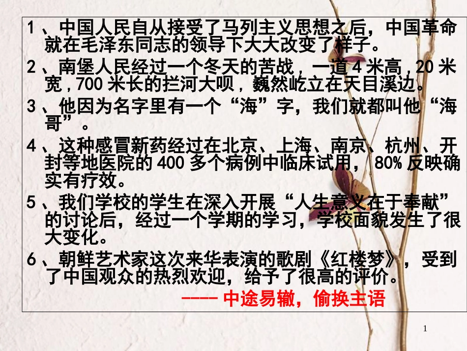 内蒙古鄂尔多斯市中考语文 文言文复习专题 初中文言文特殊句式课件[共40页]_第1页