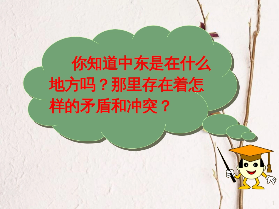 九年级历史下册 第六单元 第16课 中东地区的矛盾和冲突课件1 岳麓版[共62页]_第1页