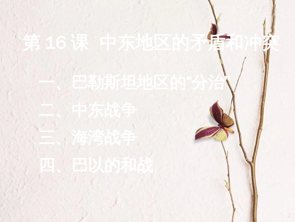 九年级历史下册 第六单元 第16课 中东地区的矛盾和冲突课件1 岳麓版[共62页]_第2页