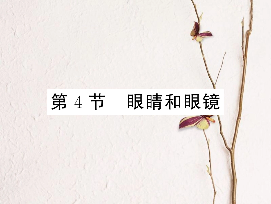 八年级物理上册 第五章 透镜及其应用 第4节 眼睛和眼镜习题课件 （新版）新人教版[共18页]_第1页
