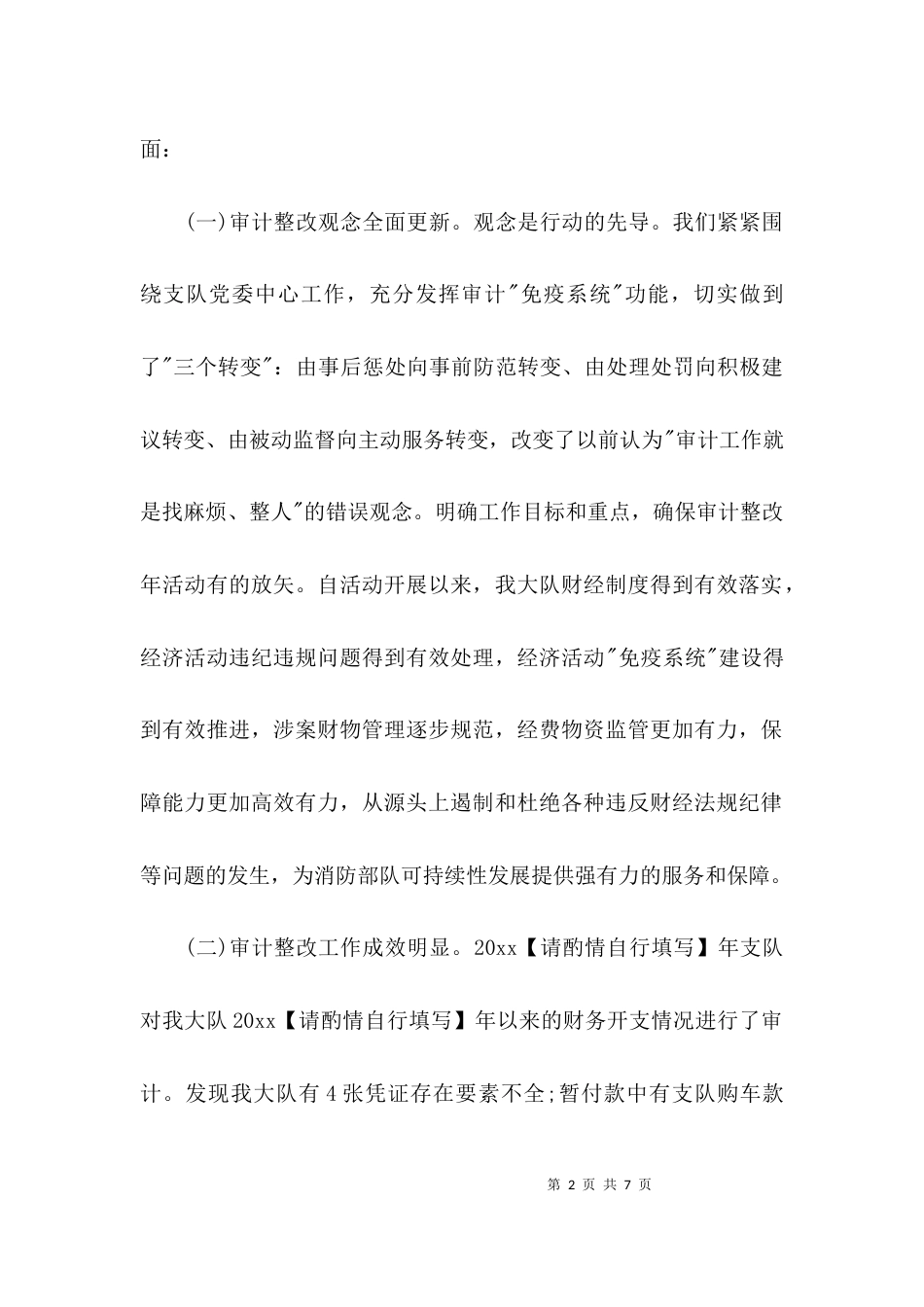 公司审计整改报告范文_第2页