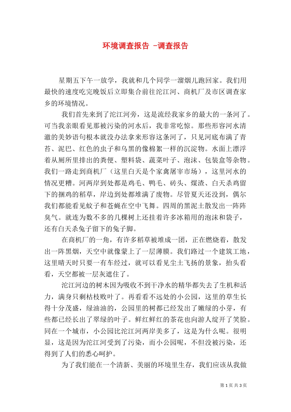 环境调查报告 -调查报告_第1页