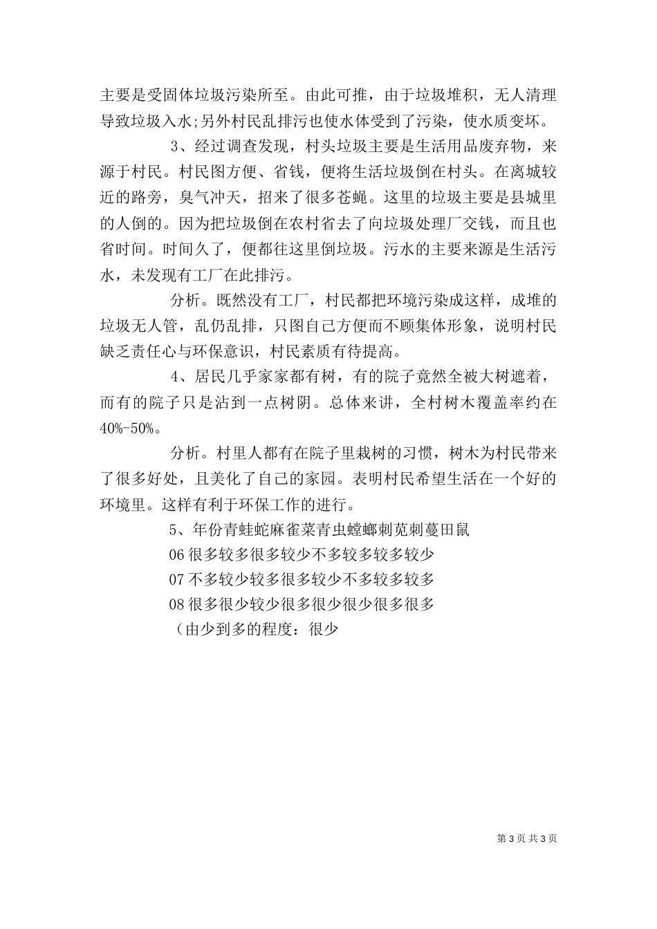 农村环境调查报告范文精选_第3页