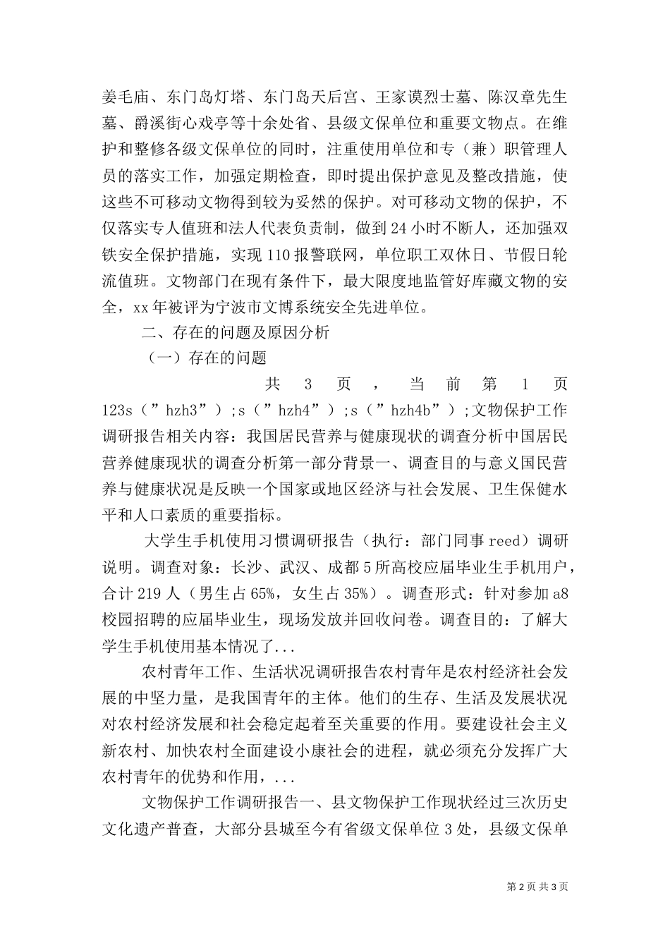 文物保护工作调研报告（一）_第2页