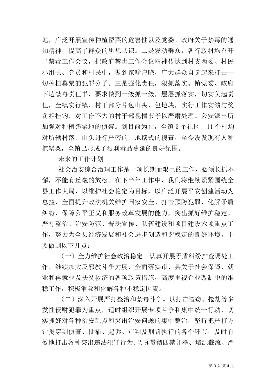 综治工作自查年终工作总结_第3页