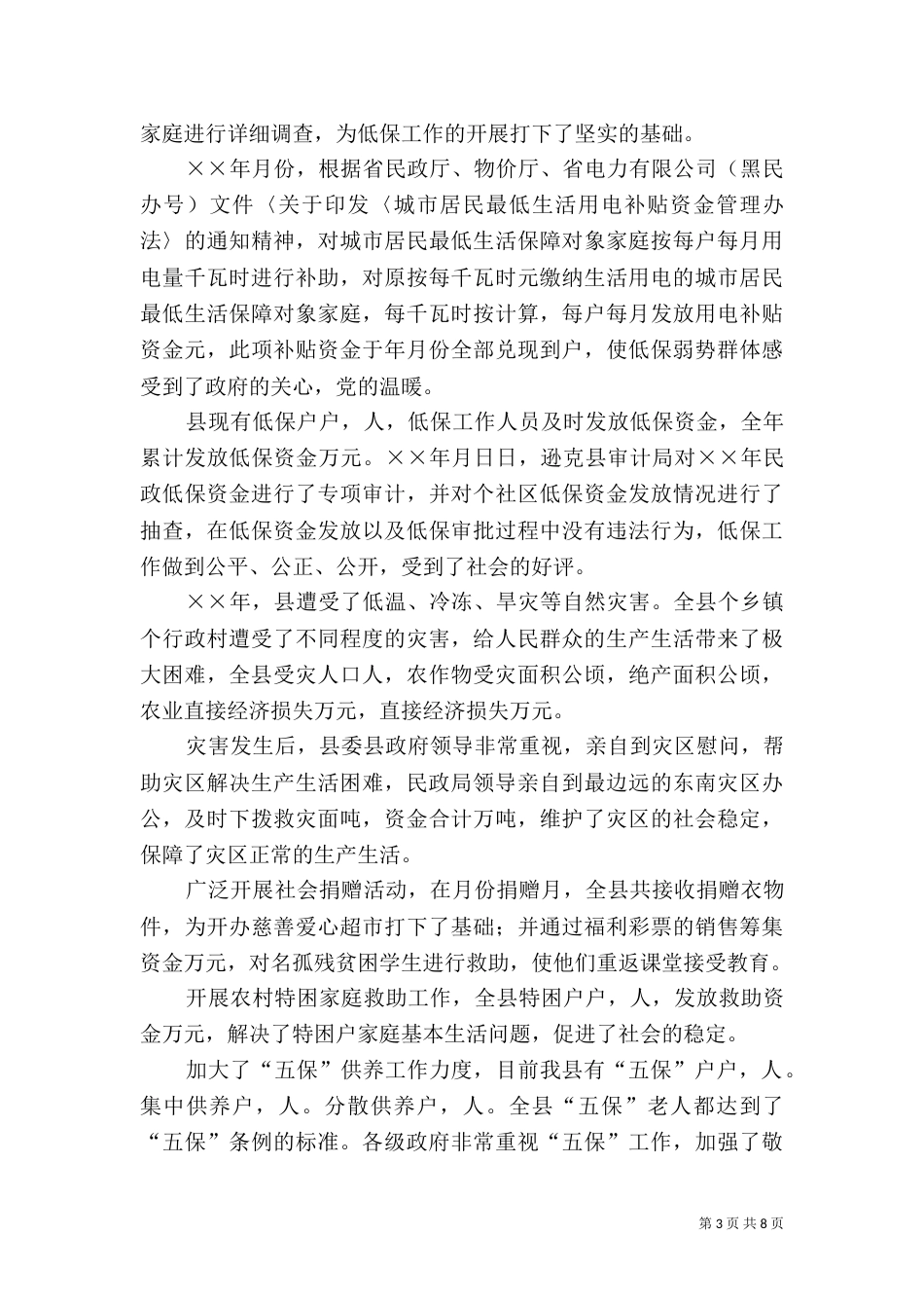 民政局××年工作总结_第3页
