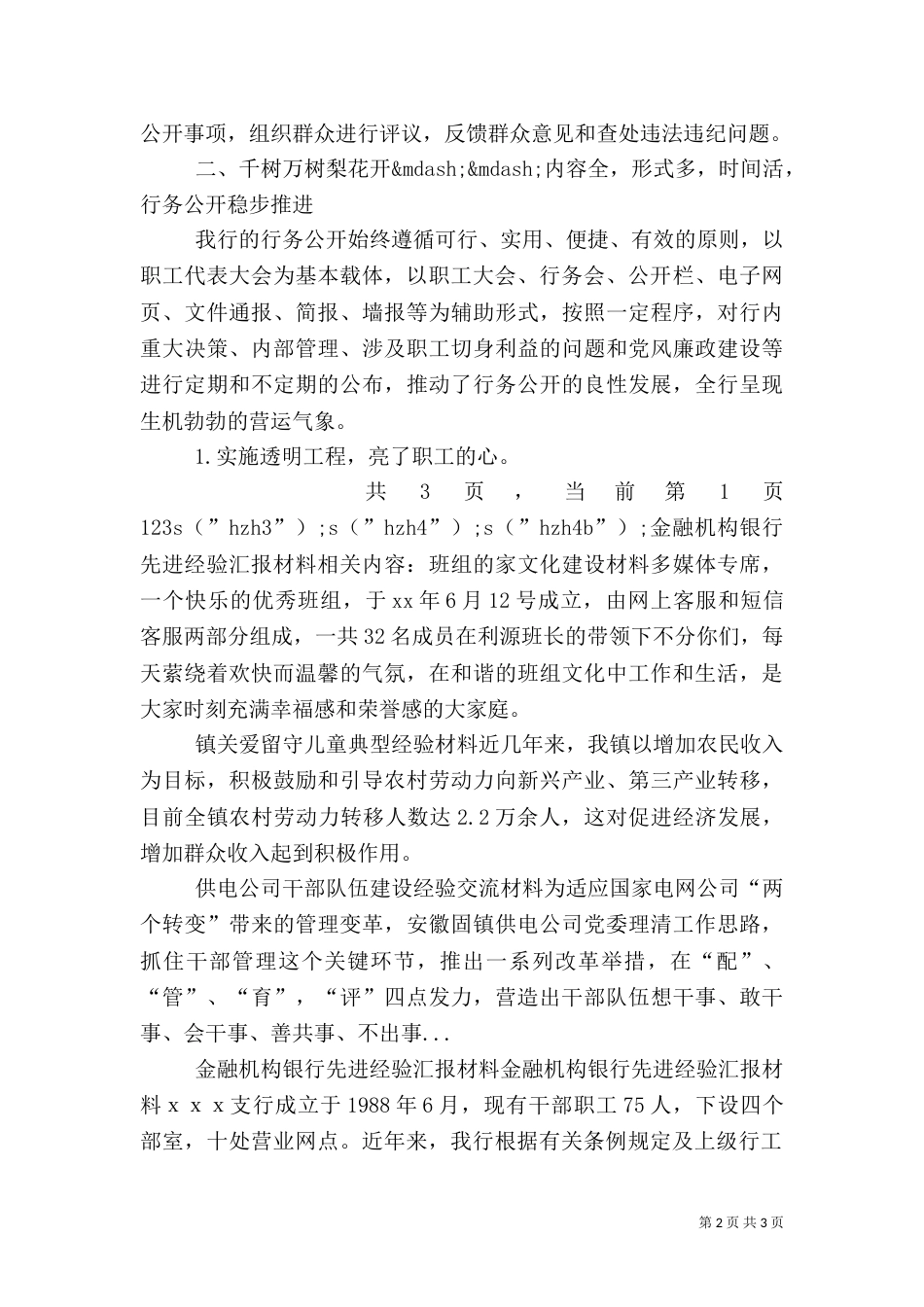 金融机构银行先进经验汇报材料_第2页
