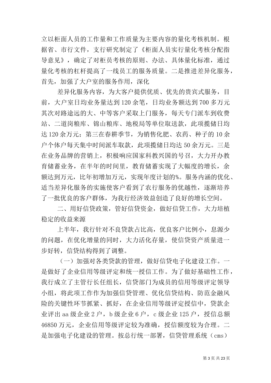 工作总结上半年总结-银行（二）_第3页
