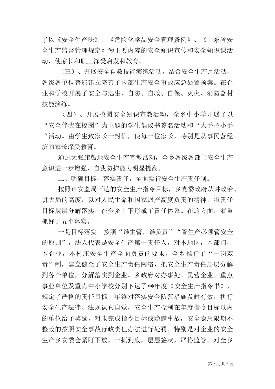 安全生产工作总结（九）_第2页
