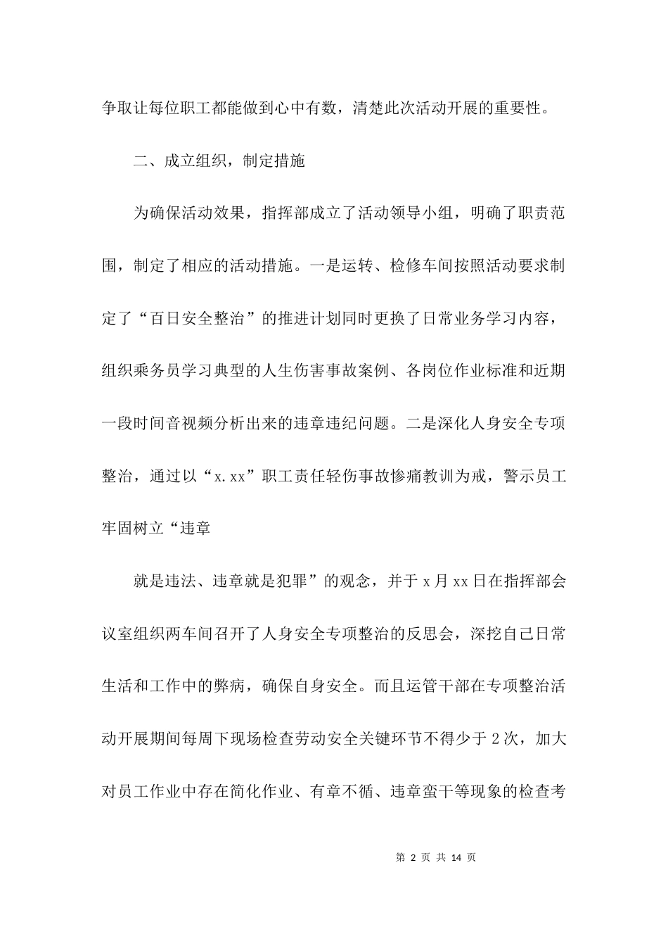 （精选）安全生产专项整治的工作总结_第2页