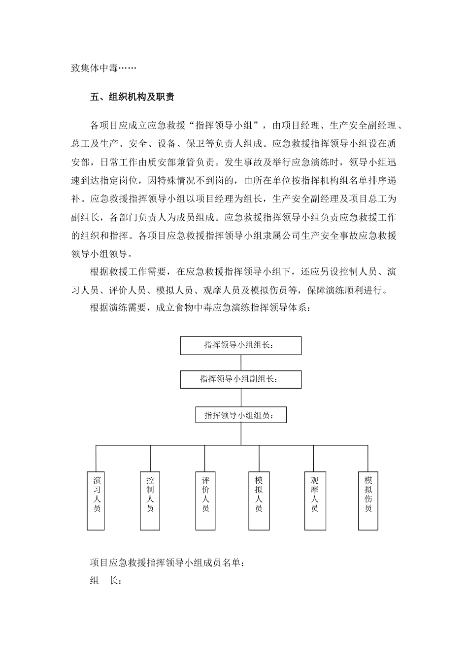 【演练方案】某公司食物中毒应急演练方案（6页）_第2页