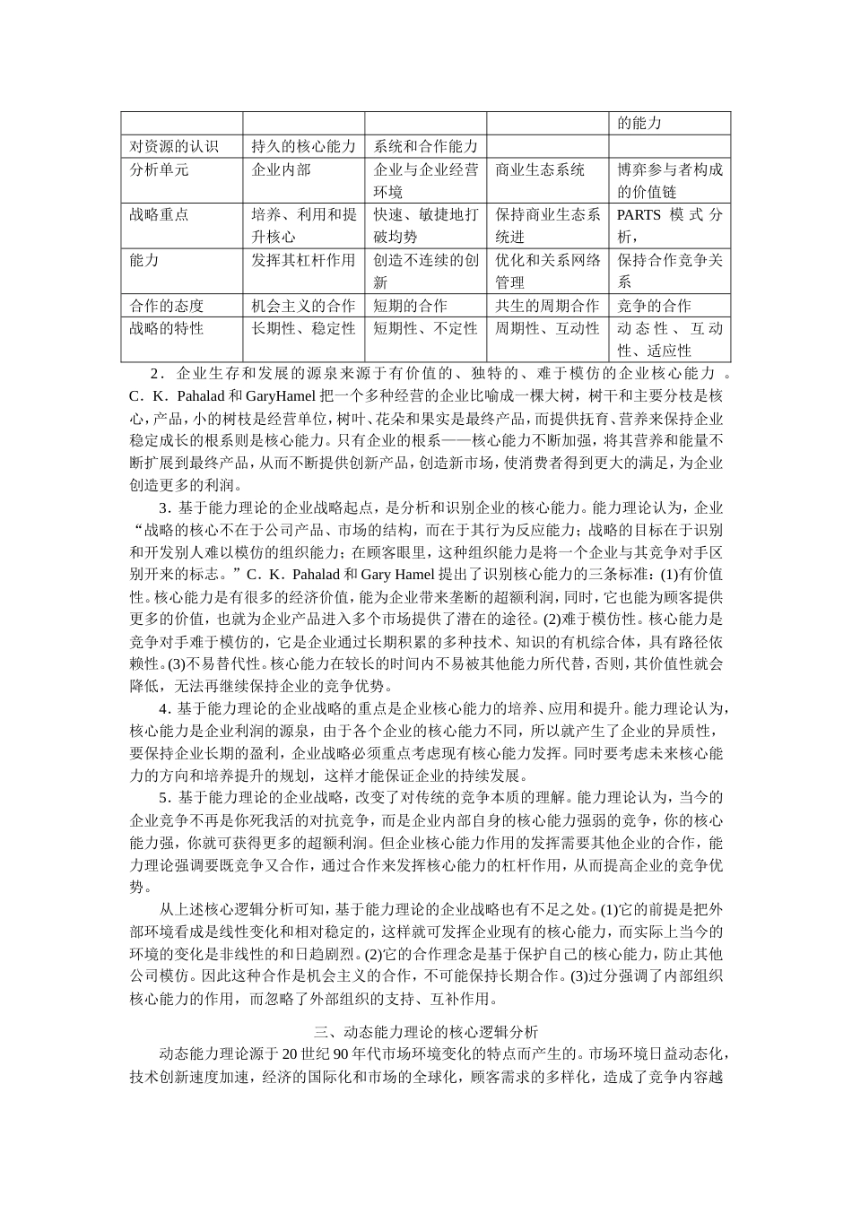 [好文共享]企业战略管理理论核心逻辑分析(已审核)_第2页