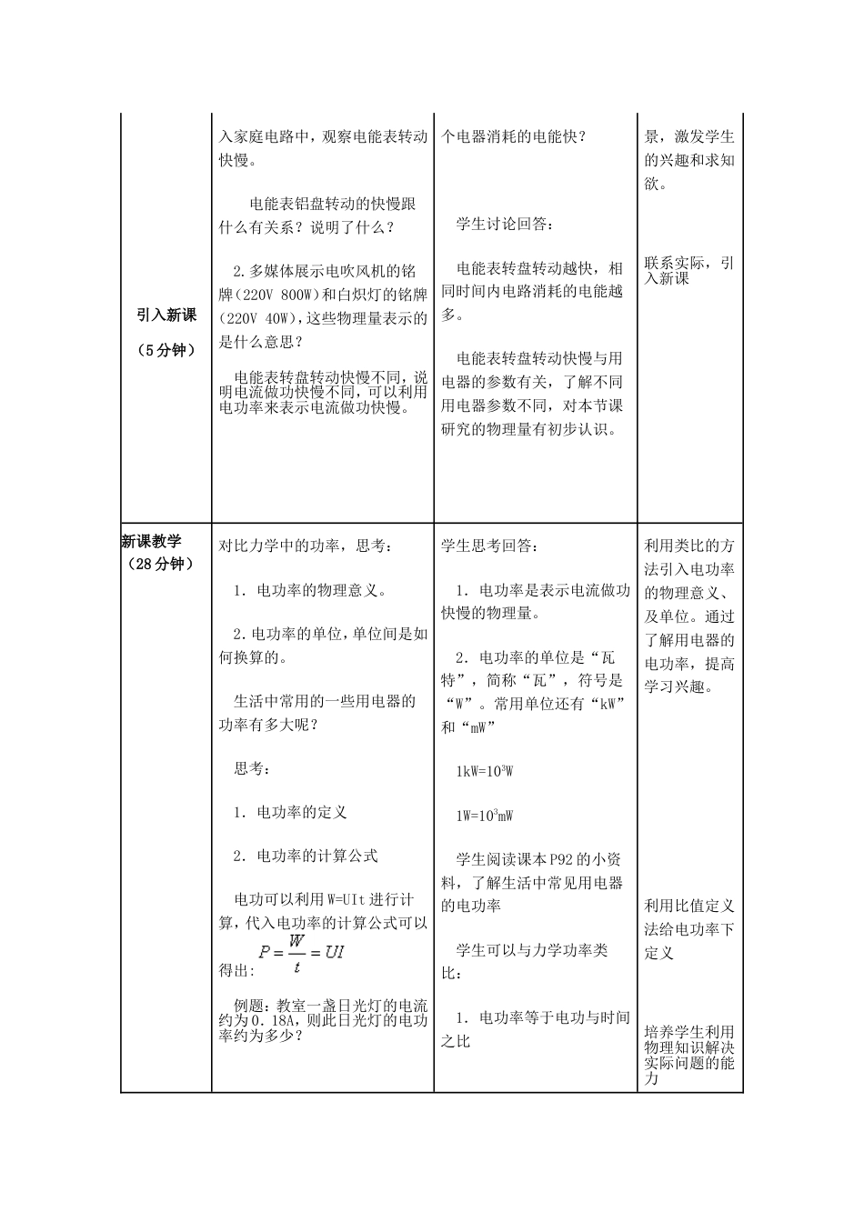 《电功率》教学设计[5页]_第2页