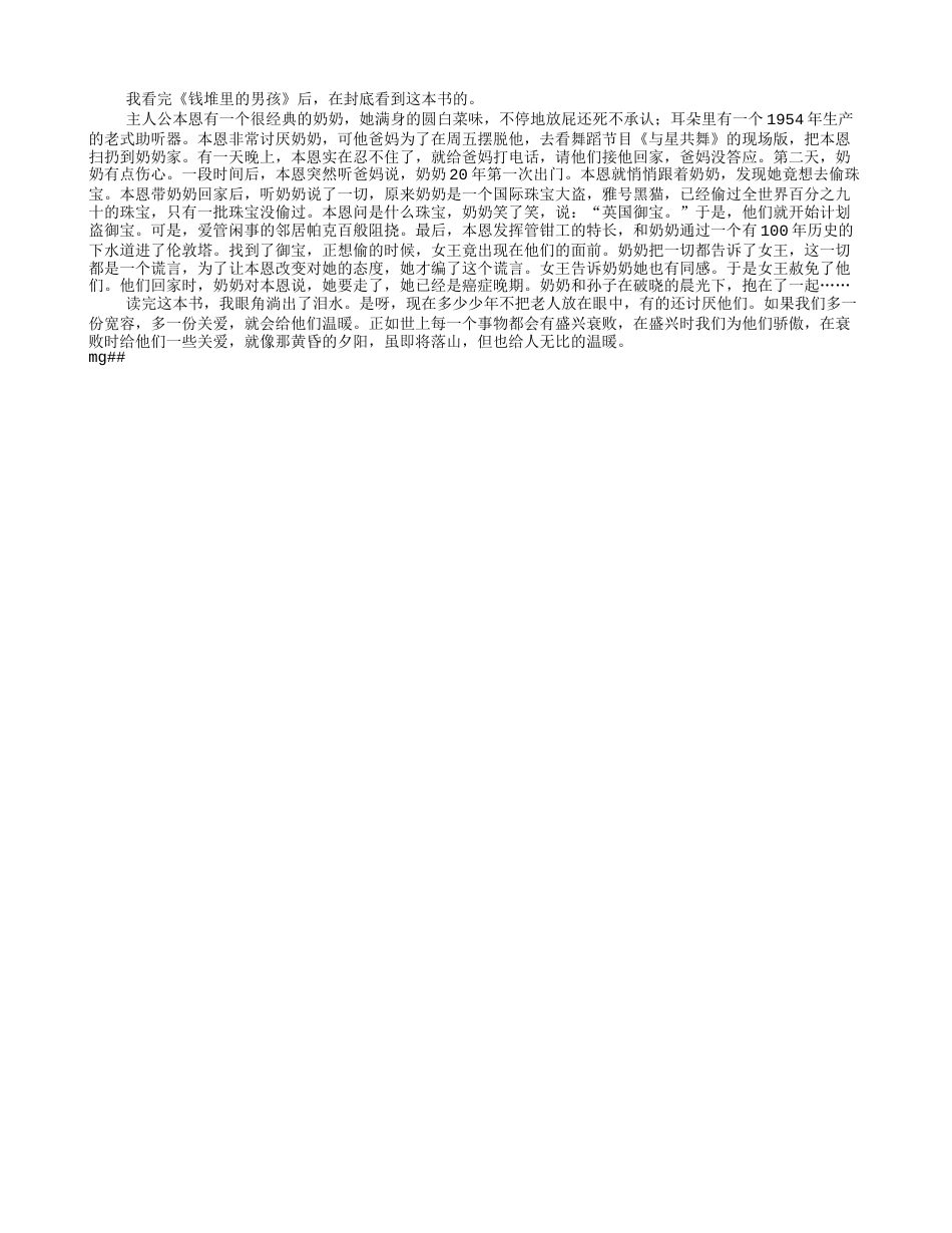 《了不起的大盗奶奶》读后感[1页]_第1页