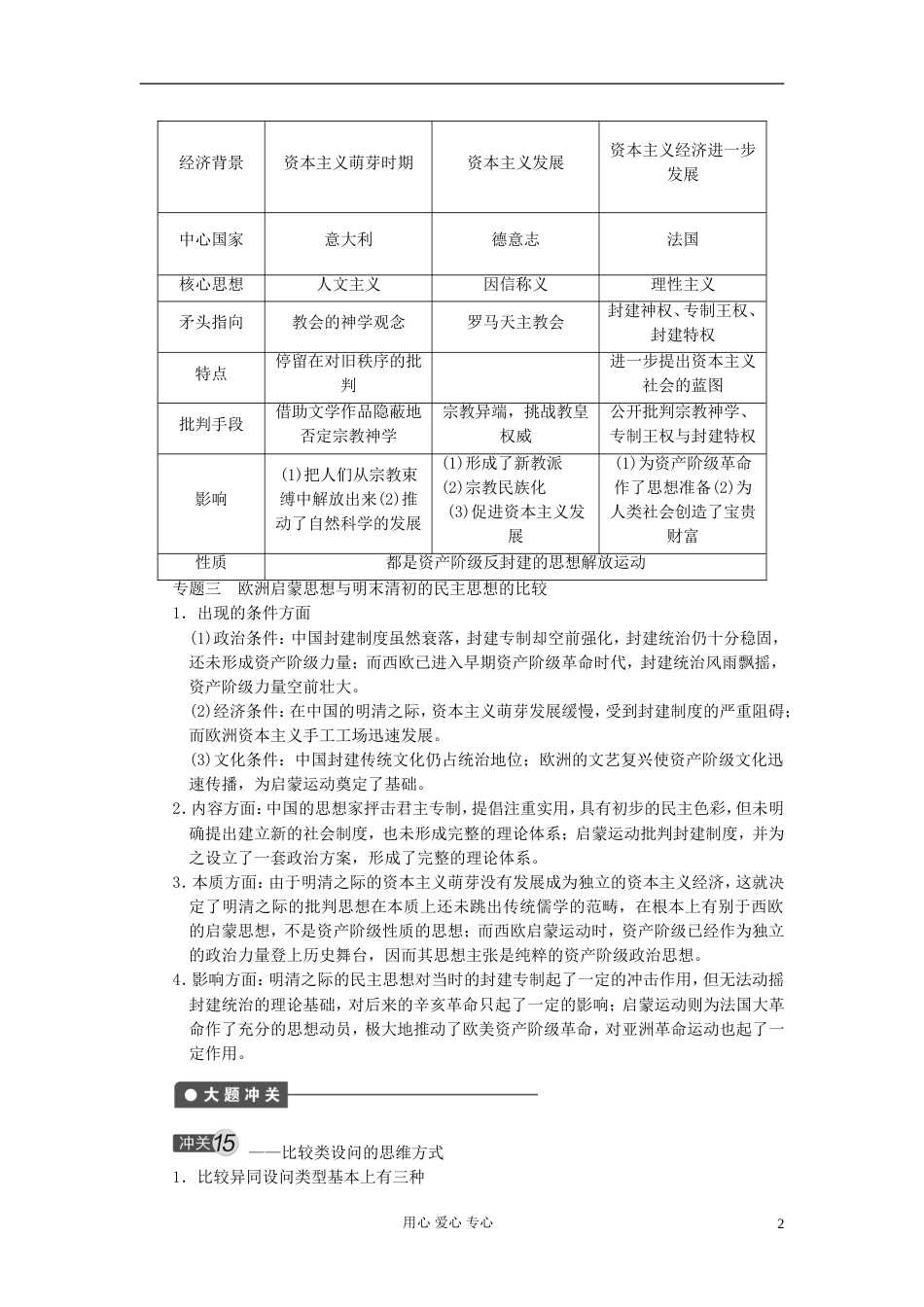 【步步高】高考历史大一轮复习 第十五单元 单元总结教案 岳麓版必修3_第2页