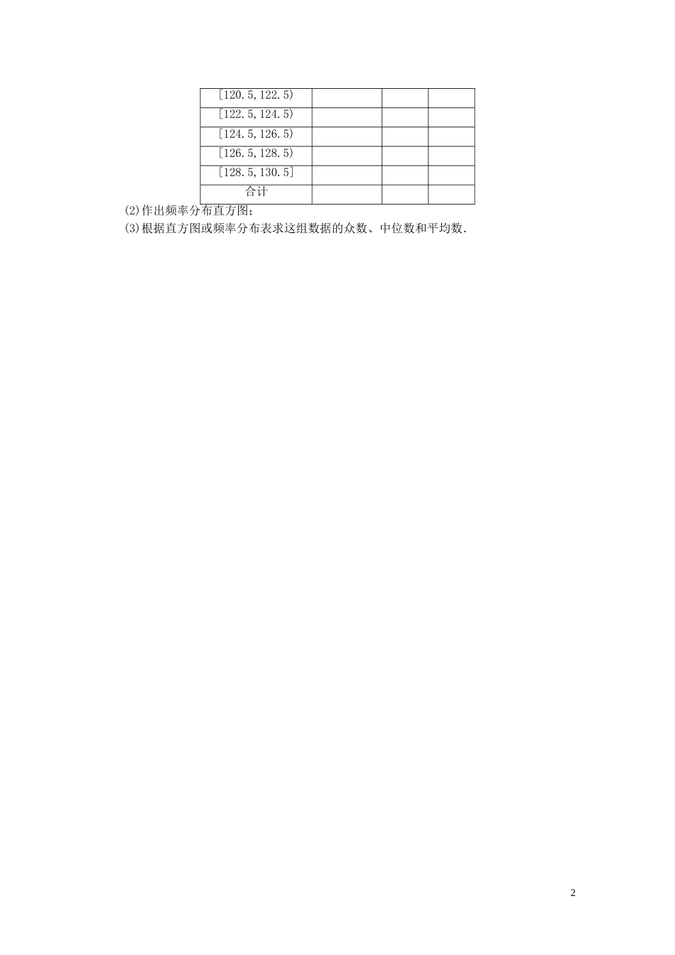 【步步高】学年高中数学 第二章 §2.3.1平均数及其估计配套训练 苏教版必修3_第2页