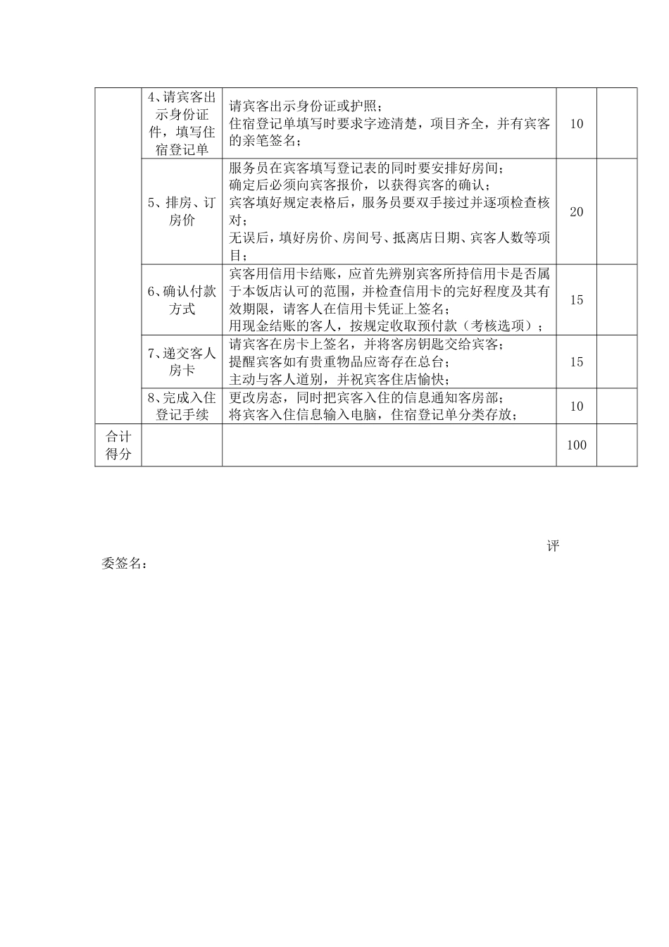 高星级饭店服务与管理专业试题前厅服务服务（B卷)_第3页