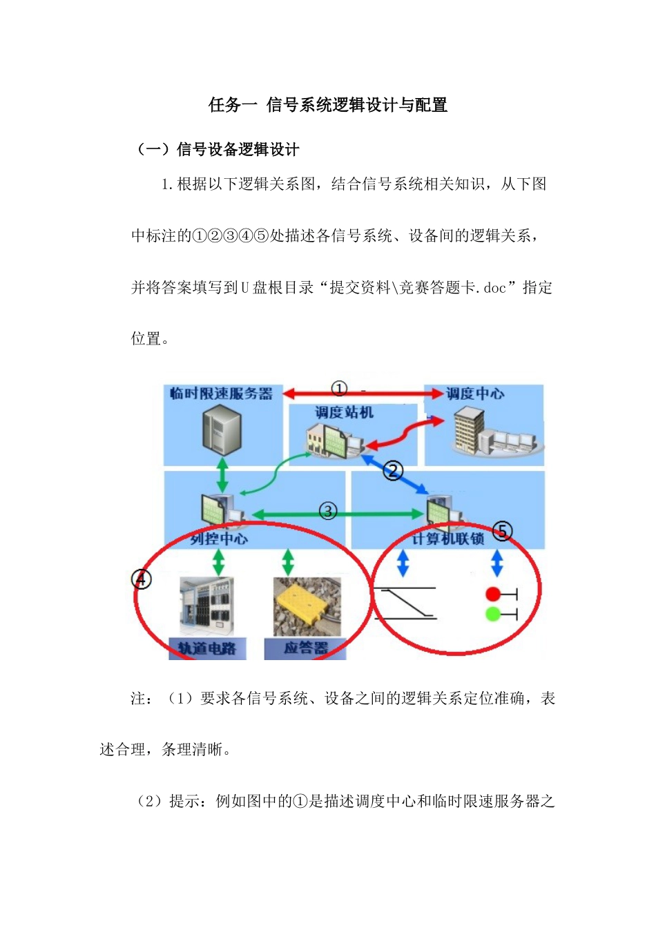 职业院校技能大赛“轨道交通信号控制系统设计应用赛” 信号系统逻辑设计与配置题库6_第1页