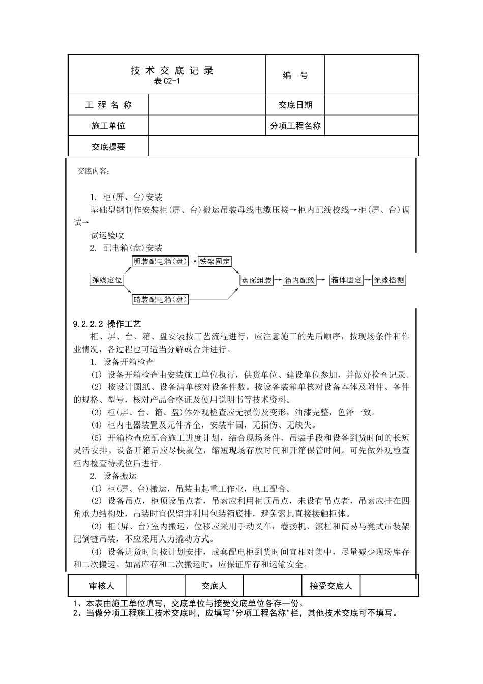 成套配电柜、控制柜(屏、台)和动力、照明配电箱(盘)安装交底[14页]_第3页