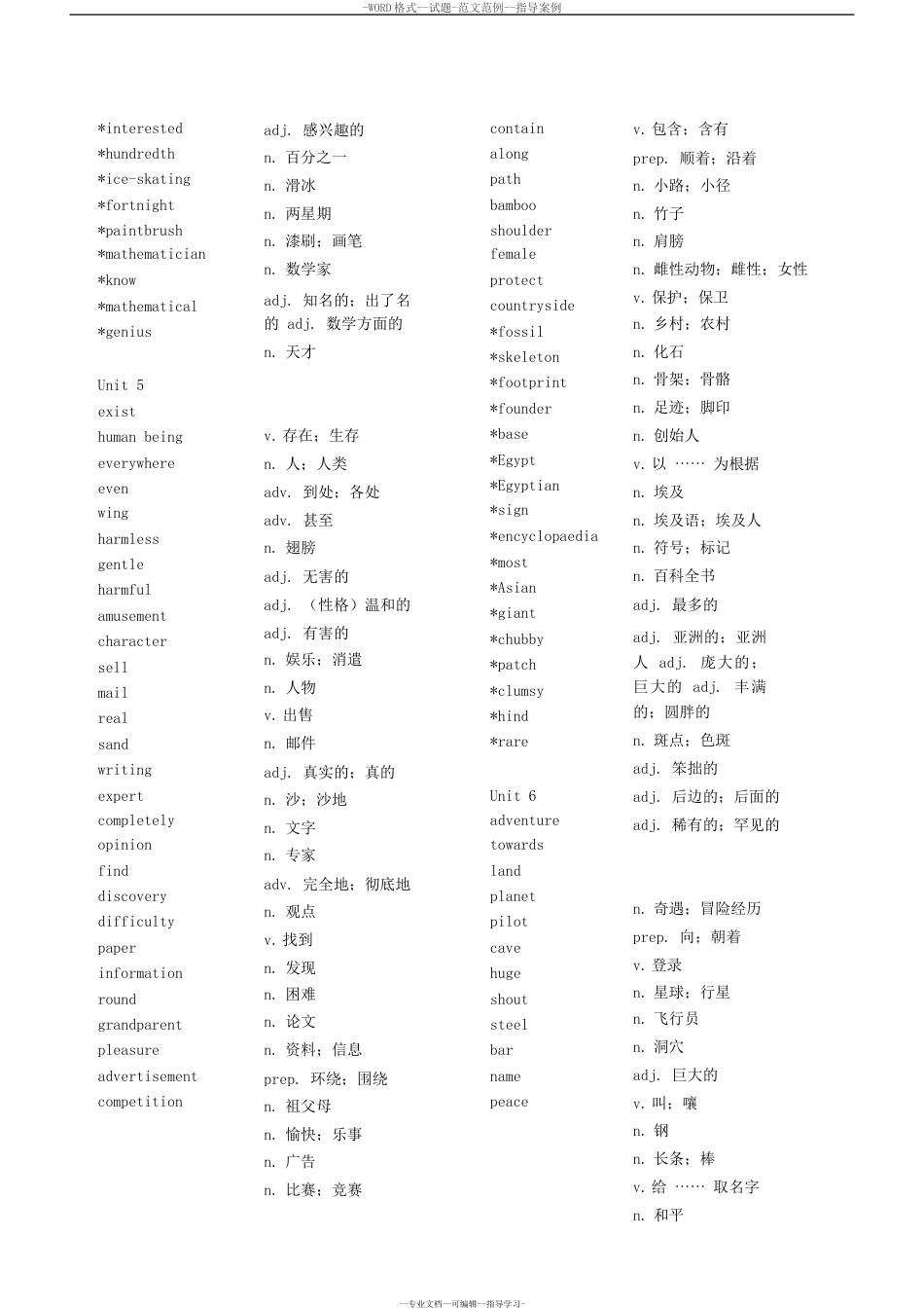 初中必备英语单词大全[35页]_第3页