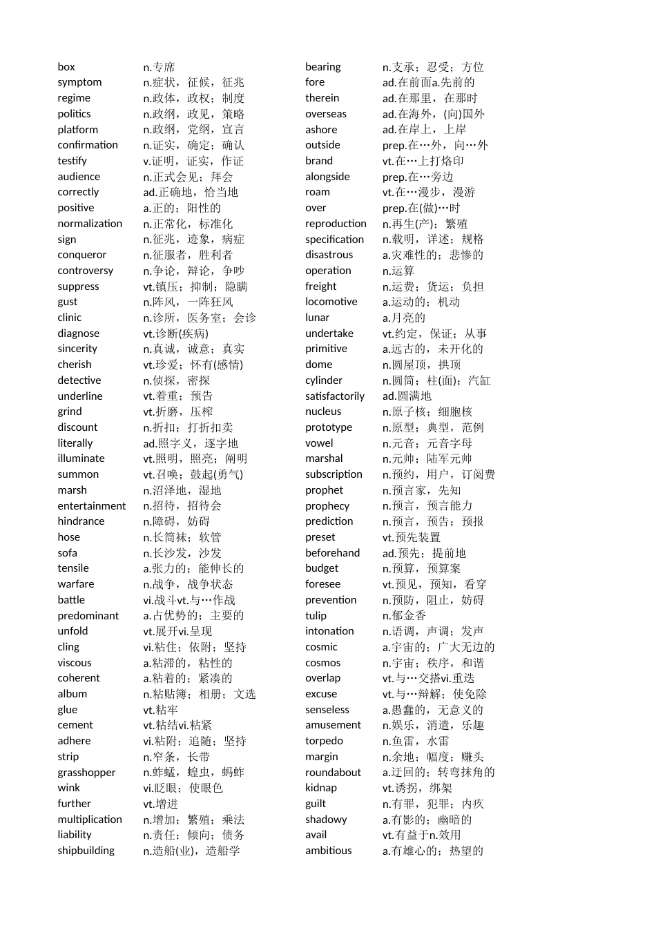 大学英语六级词汇表(乱序)[3页]_第2页