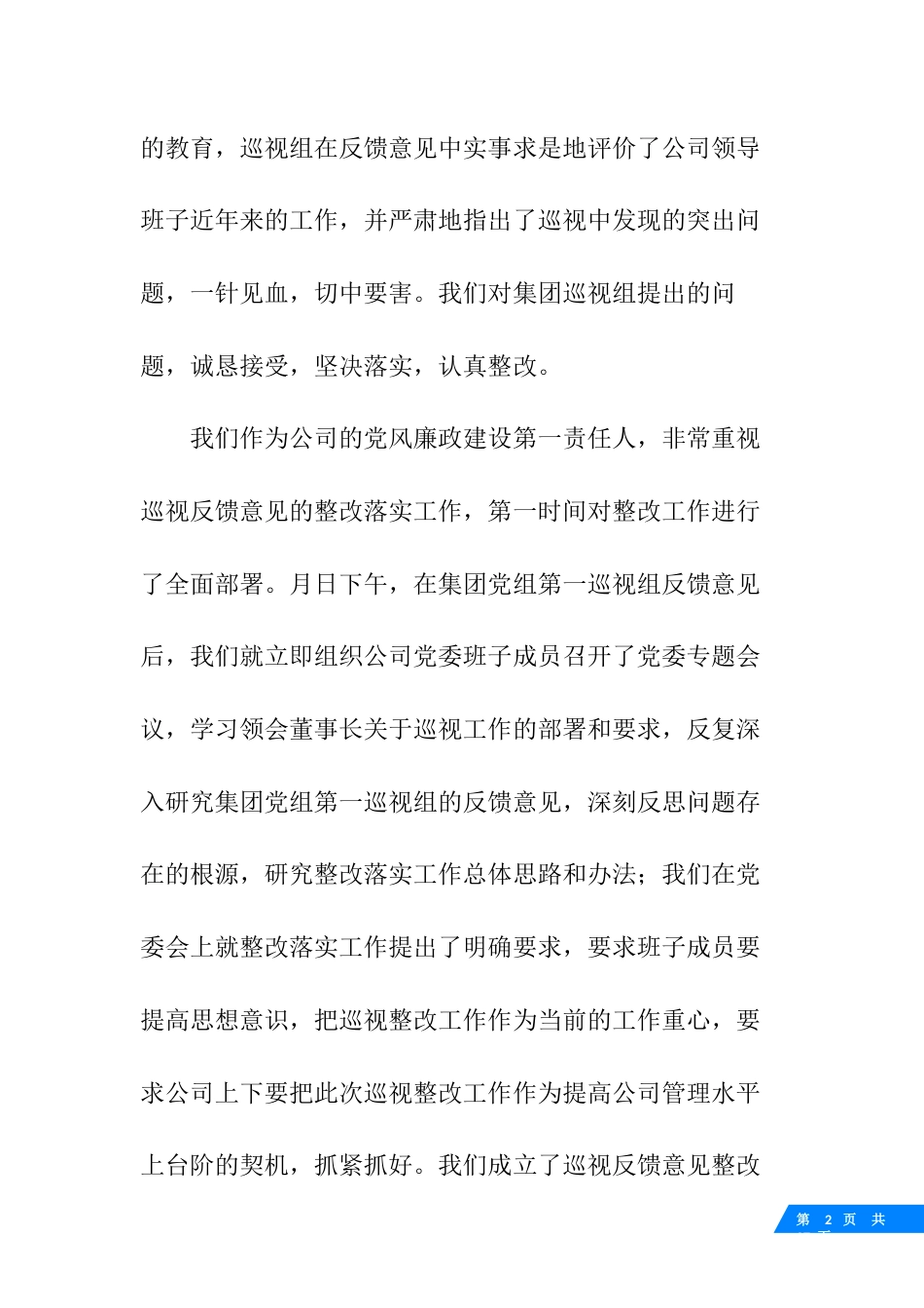 党委书记个人整改报告巡视_第2页
