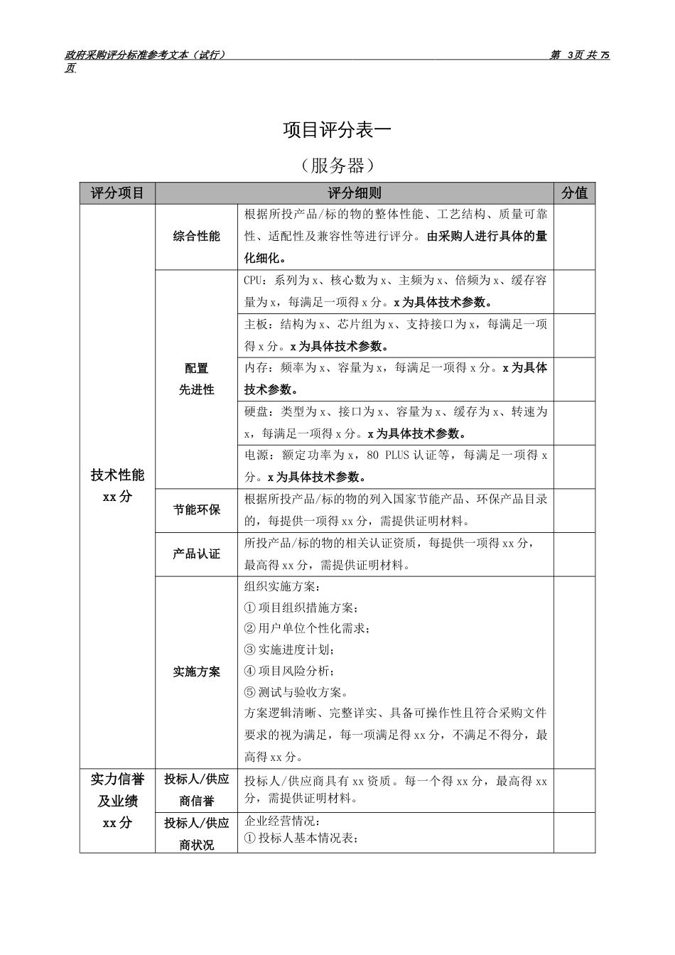 采购评分标准参考文本（试行）_第3页