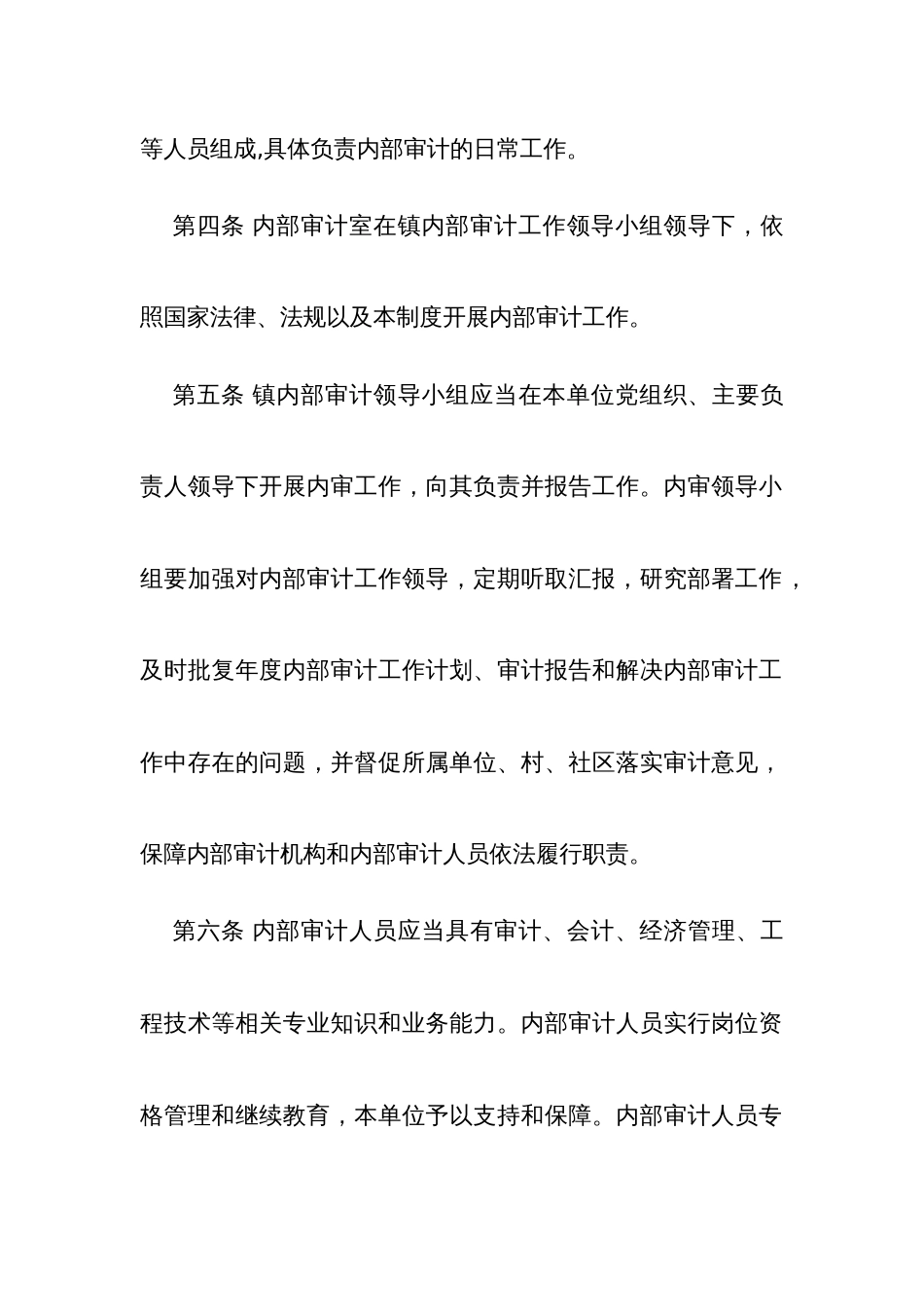 街道内部审计工作制度示范文本_第2页