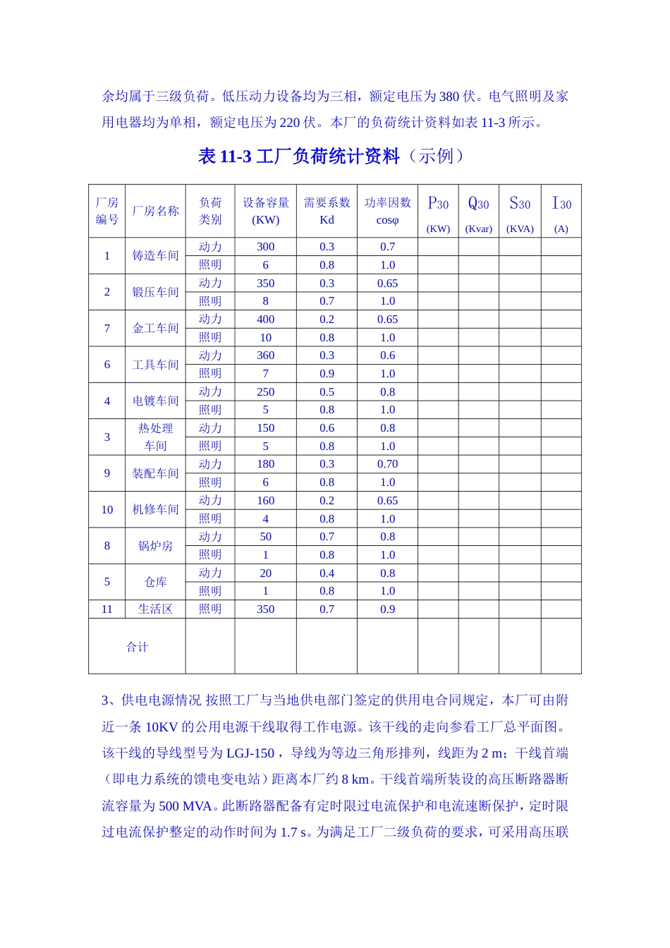 工厂供电课程设计示例[22页]_第2页