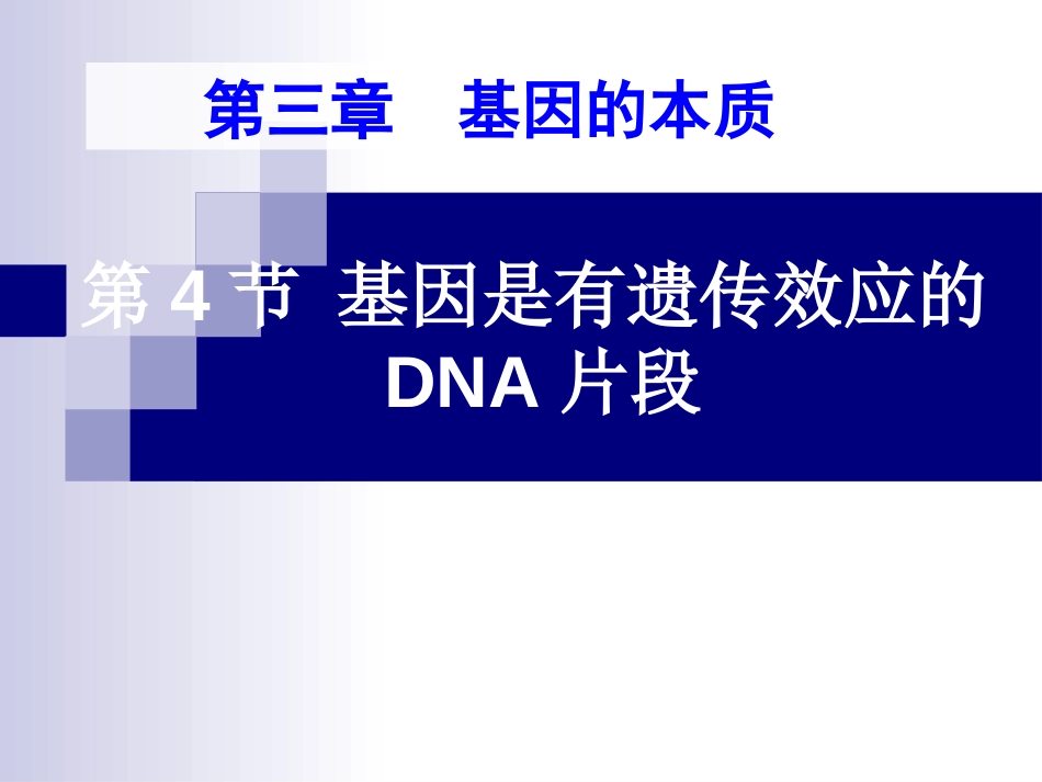 基因是有遗传效应的DNA片段(好)概述[35页]_第1页