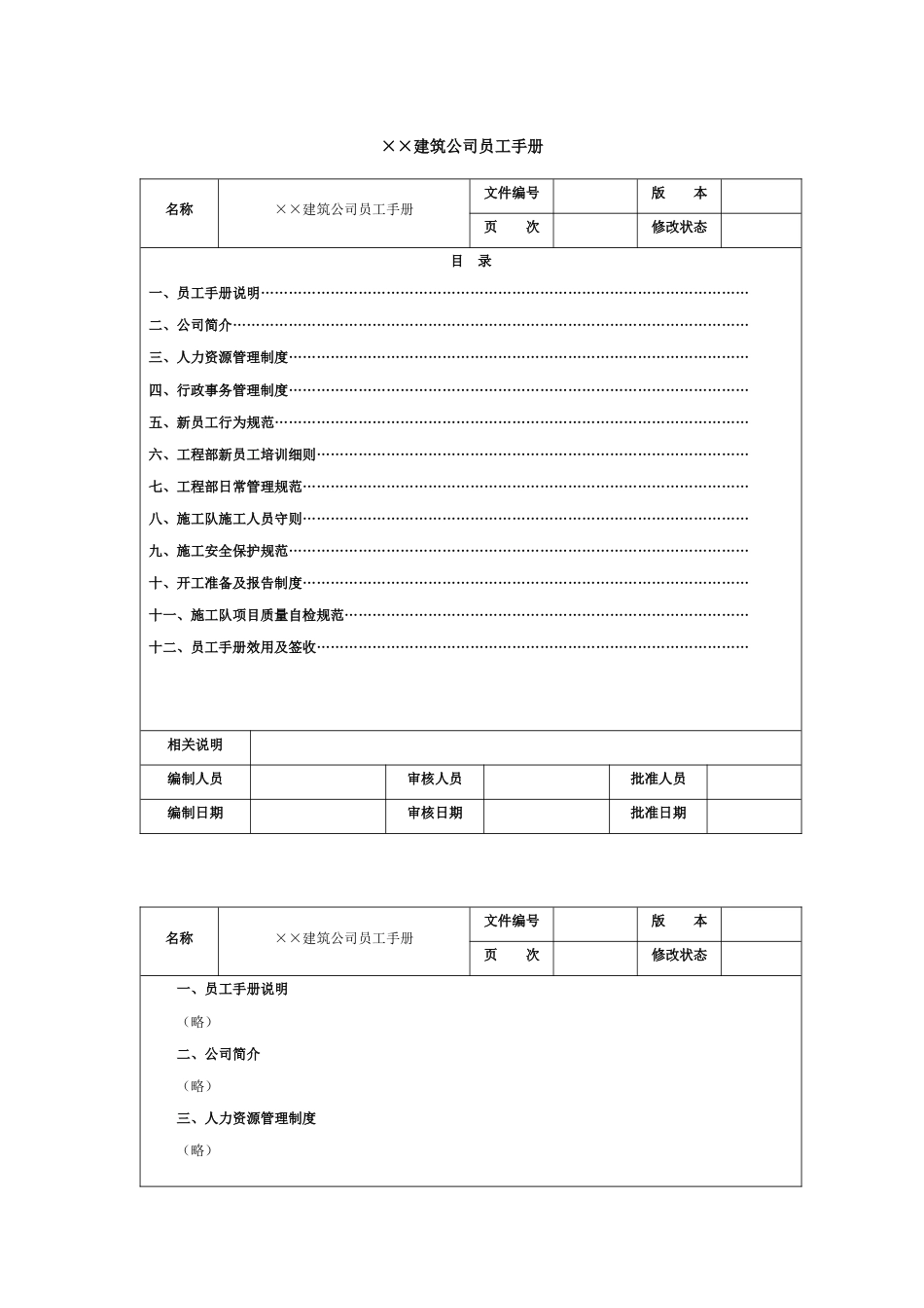 建筑公司员工手册[13页]_第1页