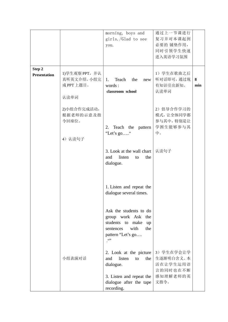 精通版三年级英语下册教案_第2页