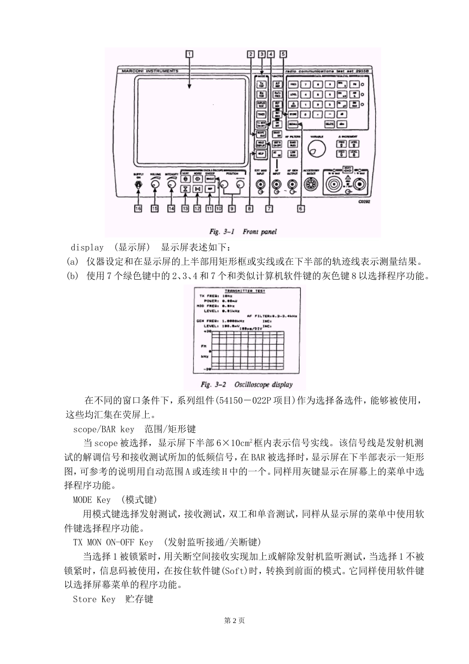 马可尼2955B(综合测试仪)操作使用说明书_第2页