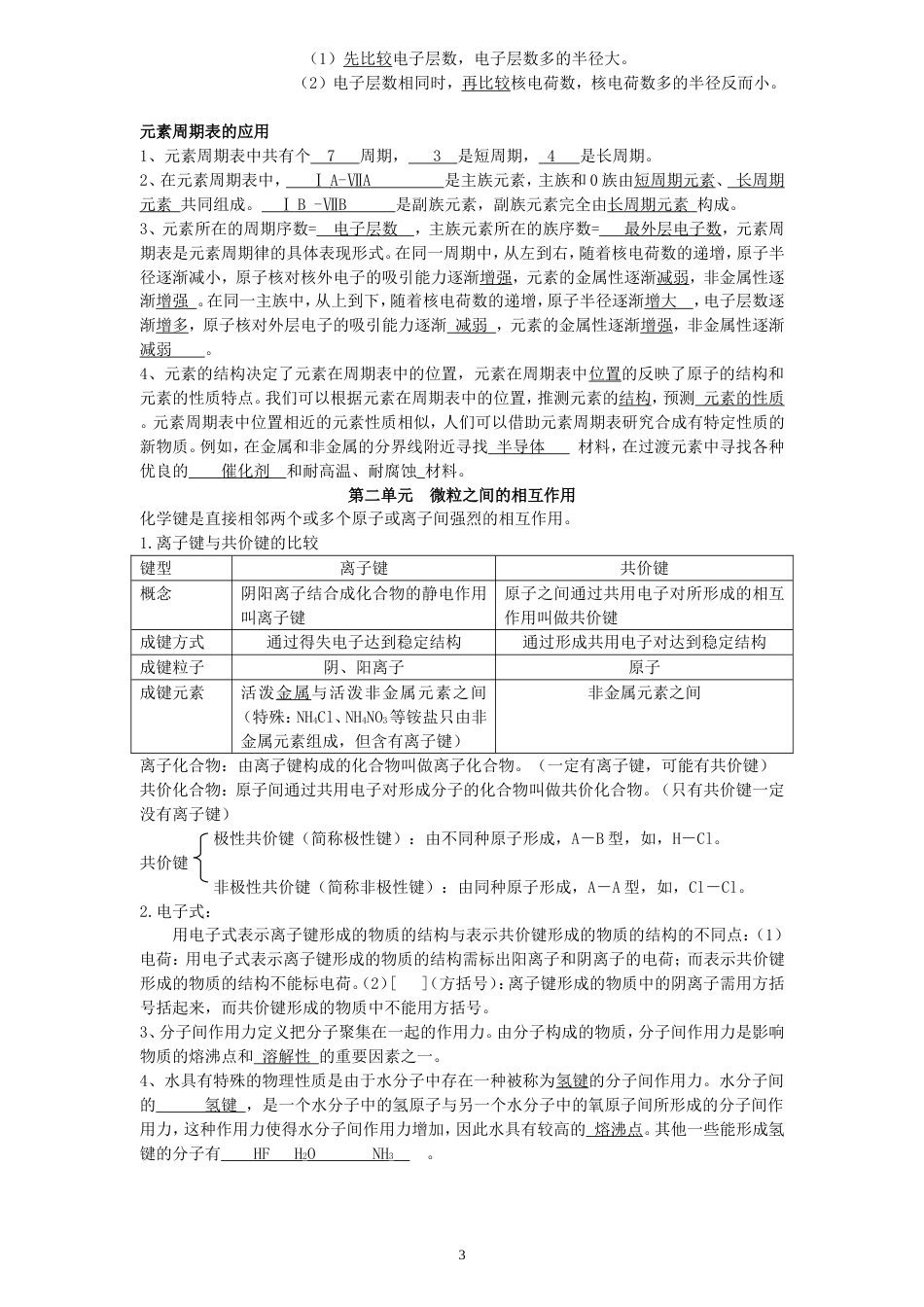 人教版化学必修二知识点归纳总结[14页]_第3页