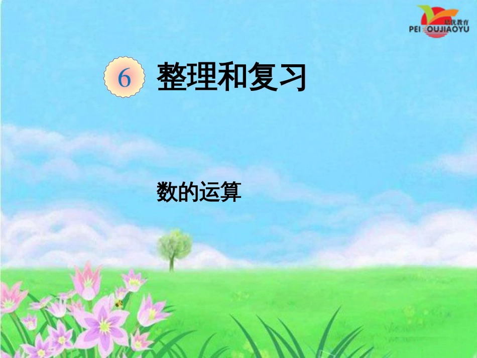人教版小学六年级数学下册整理复习《数的运算》课件分解_第1页