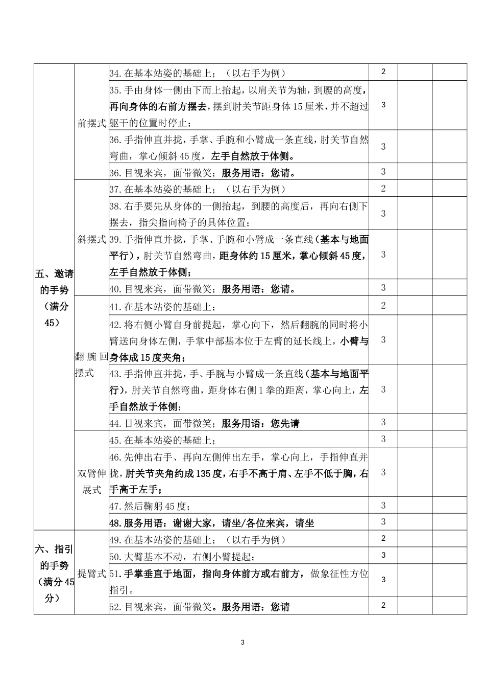 商务礼仪量化考核_第3页