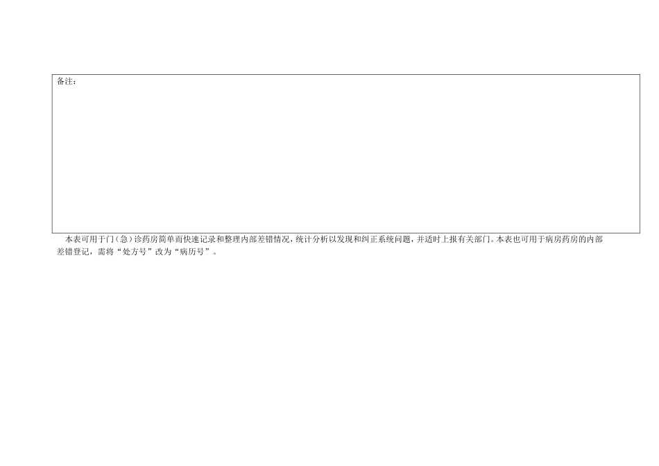 药房内部差错登记表_第3页