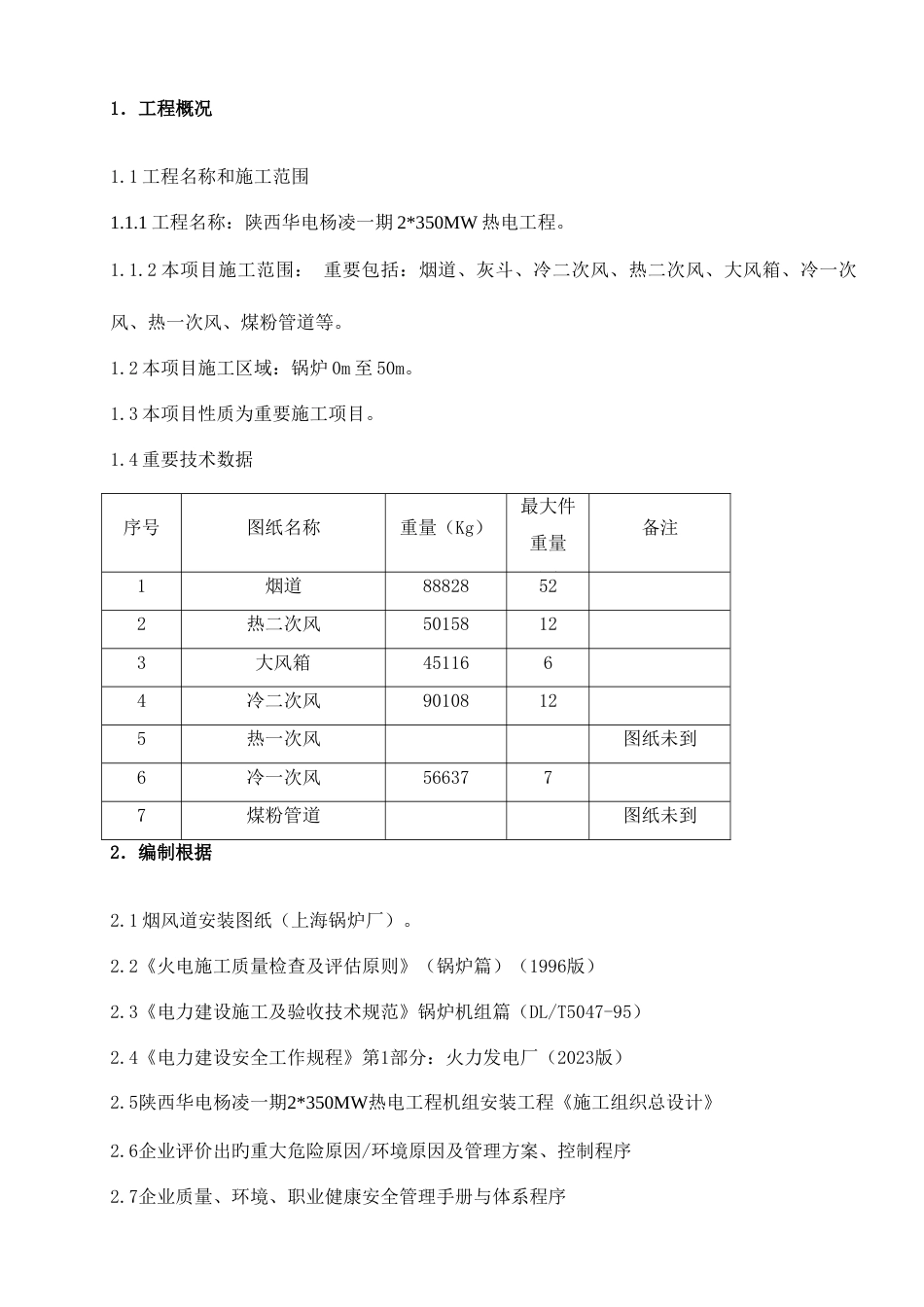 烟风道安装作业指导书_第2页