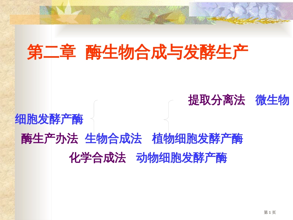 酶的生物合成和发酵生产公开课一等奖优质课大赛微课获奖课件_第1页