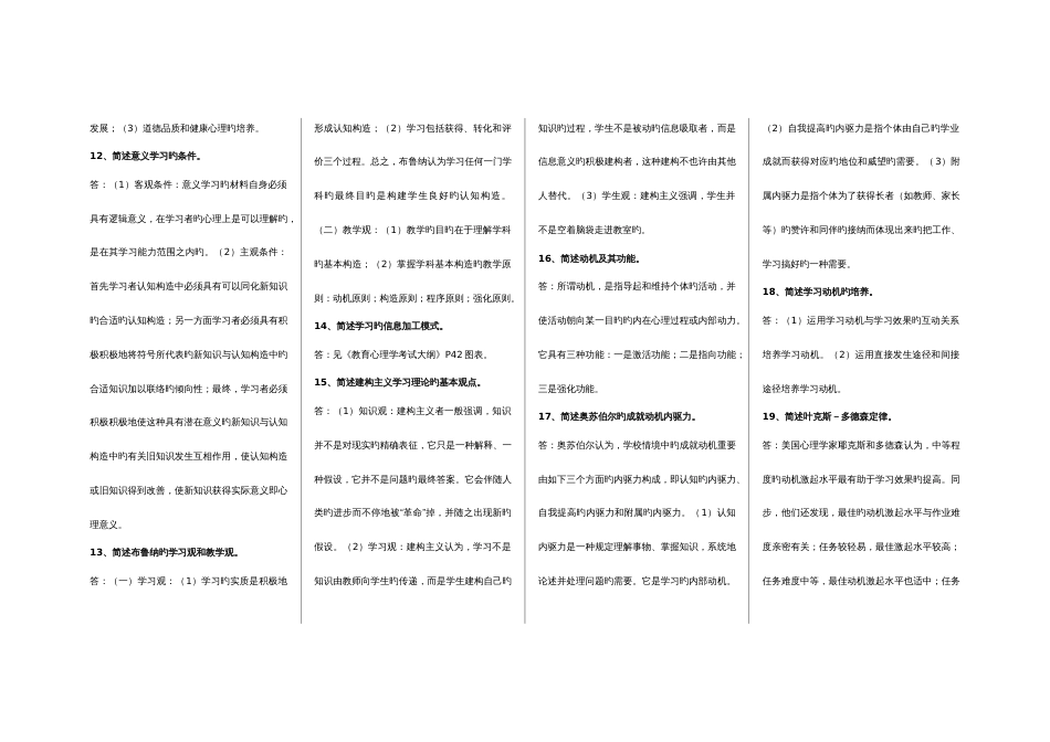 2023年江苏省中学教育心理学简答题归纳到_第2页