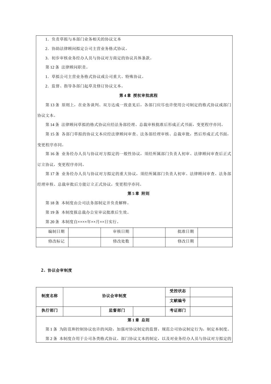 合同管理制度范本与流程图_第2页